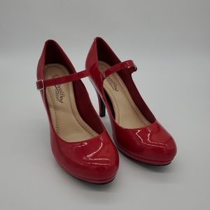 Womens red heels 8.5